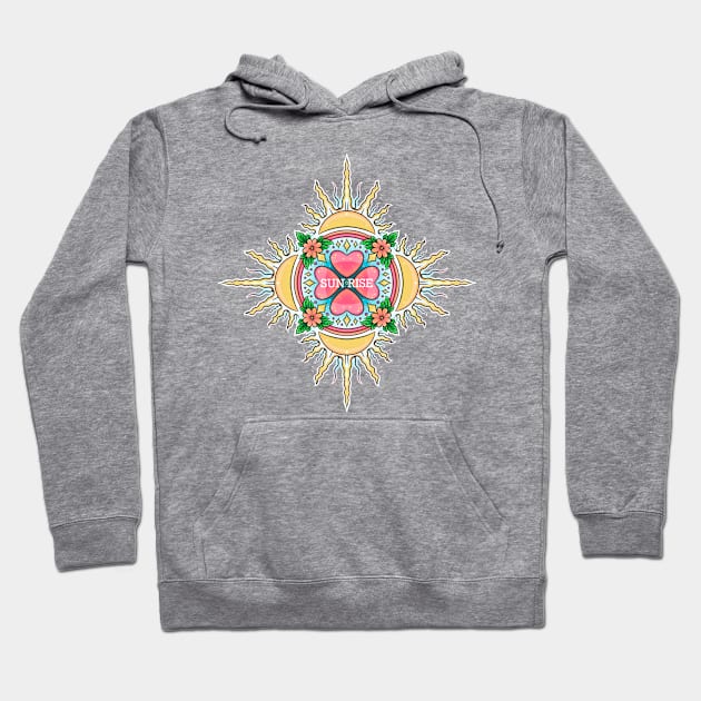 sun rise mandala Hoodie by Mei.illustration